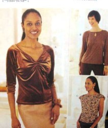 3438 BETZINA STRETCH KNIT PULLOVER TOPS PATTERN ABC,DEF